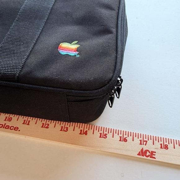 Vintage Apple Laptop Messenger Bag Black Logo Classic - Picture 3 of 7